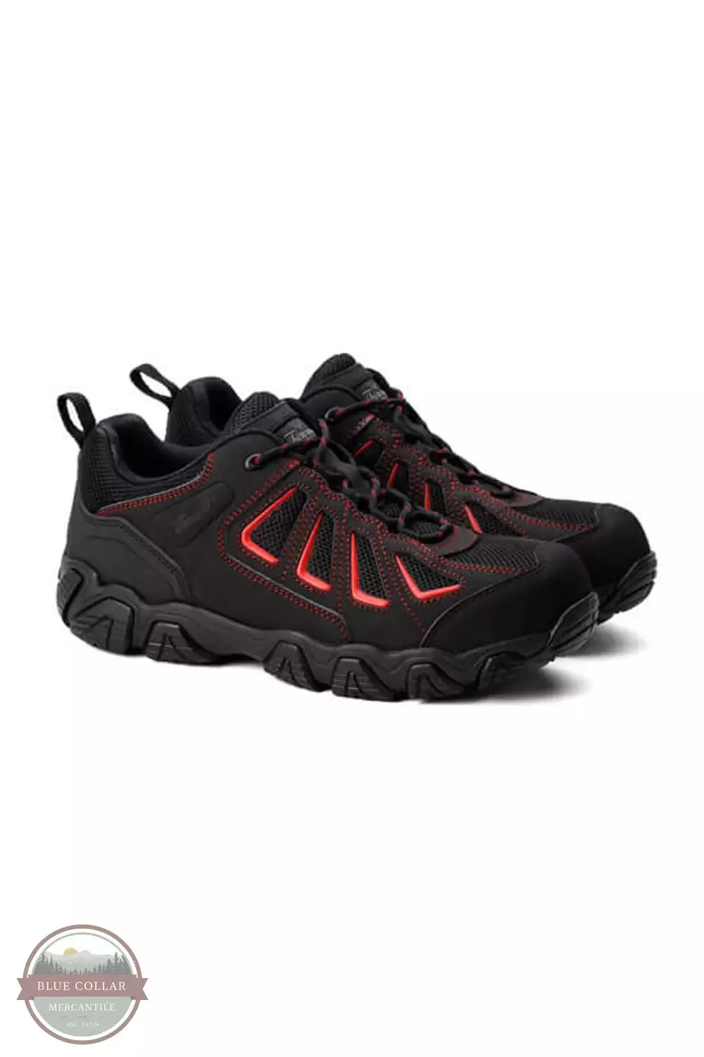 804-6001 Crosstrex Oxford Black & Red Safety Toe Hiker