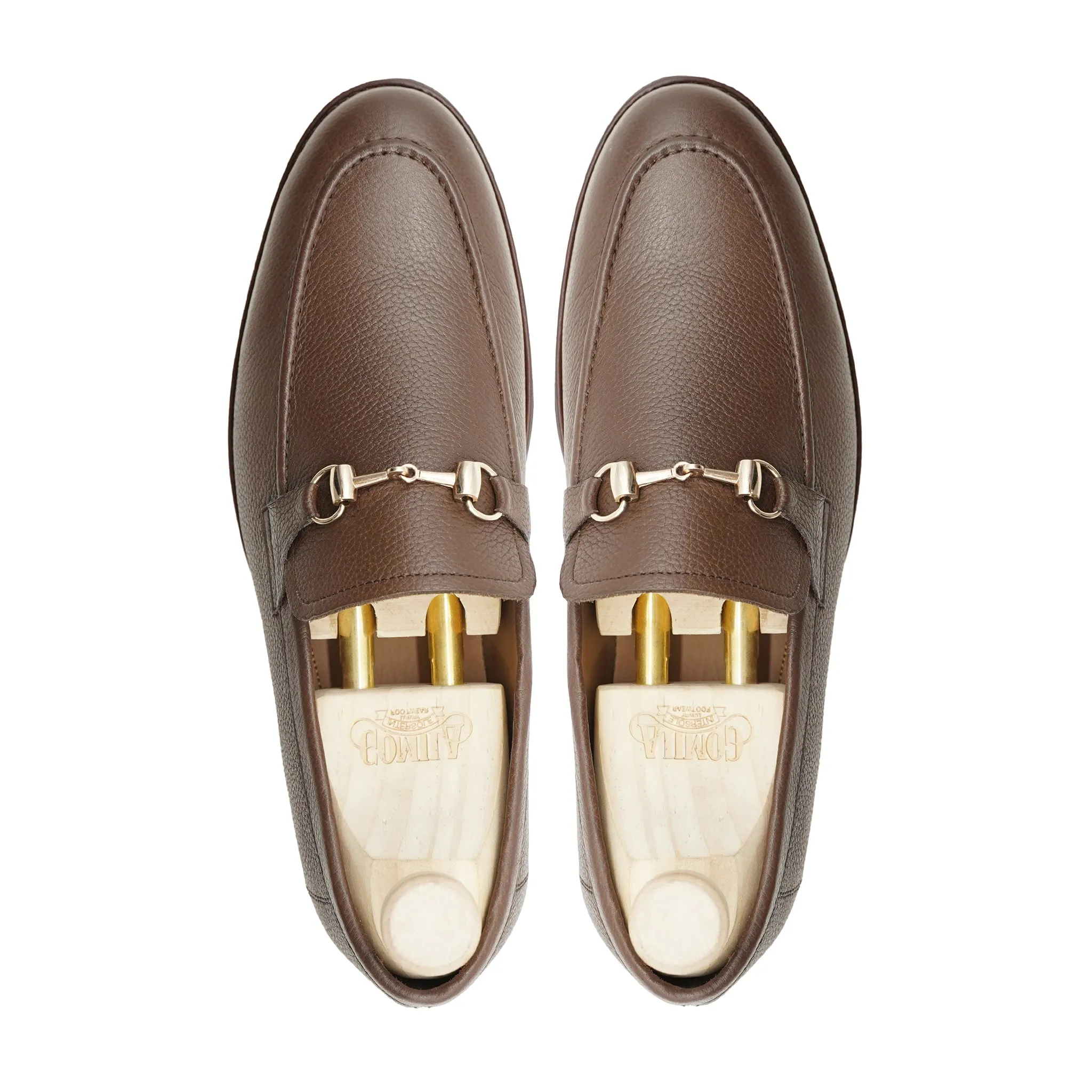 Abada - Men's Brown Pebble Grain Loafer