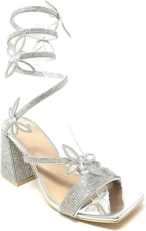 ADAMS07 - SILVER BUTTERFLY HEELS