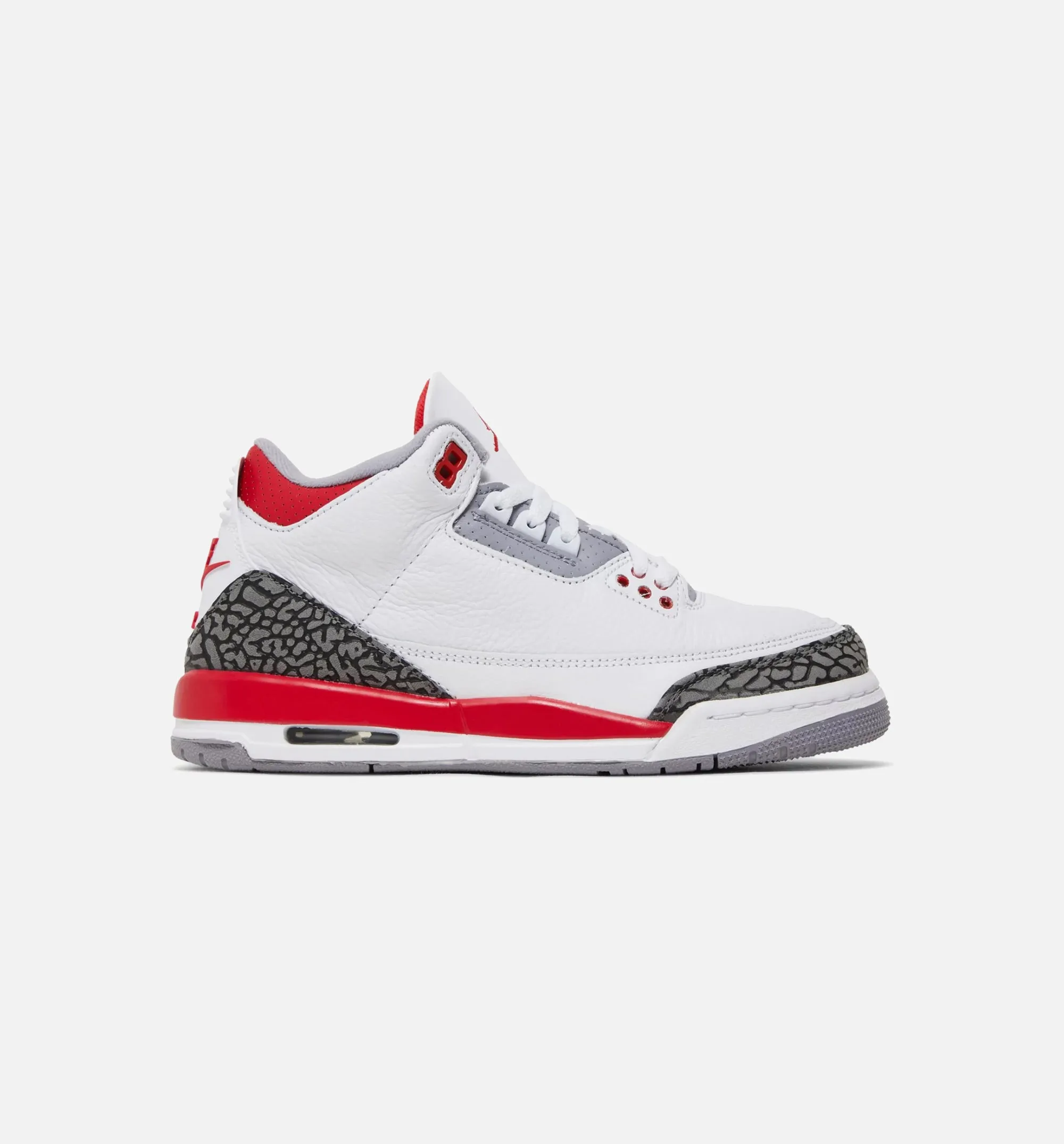 Air Jordan 3 OG Fire Red Grade School Lifestyle Shoe - White/Red Free Shipping