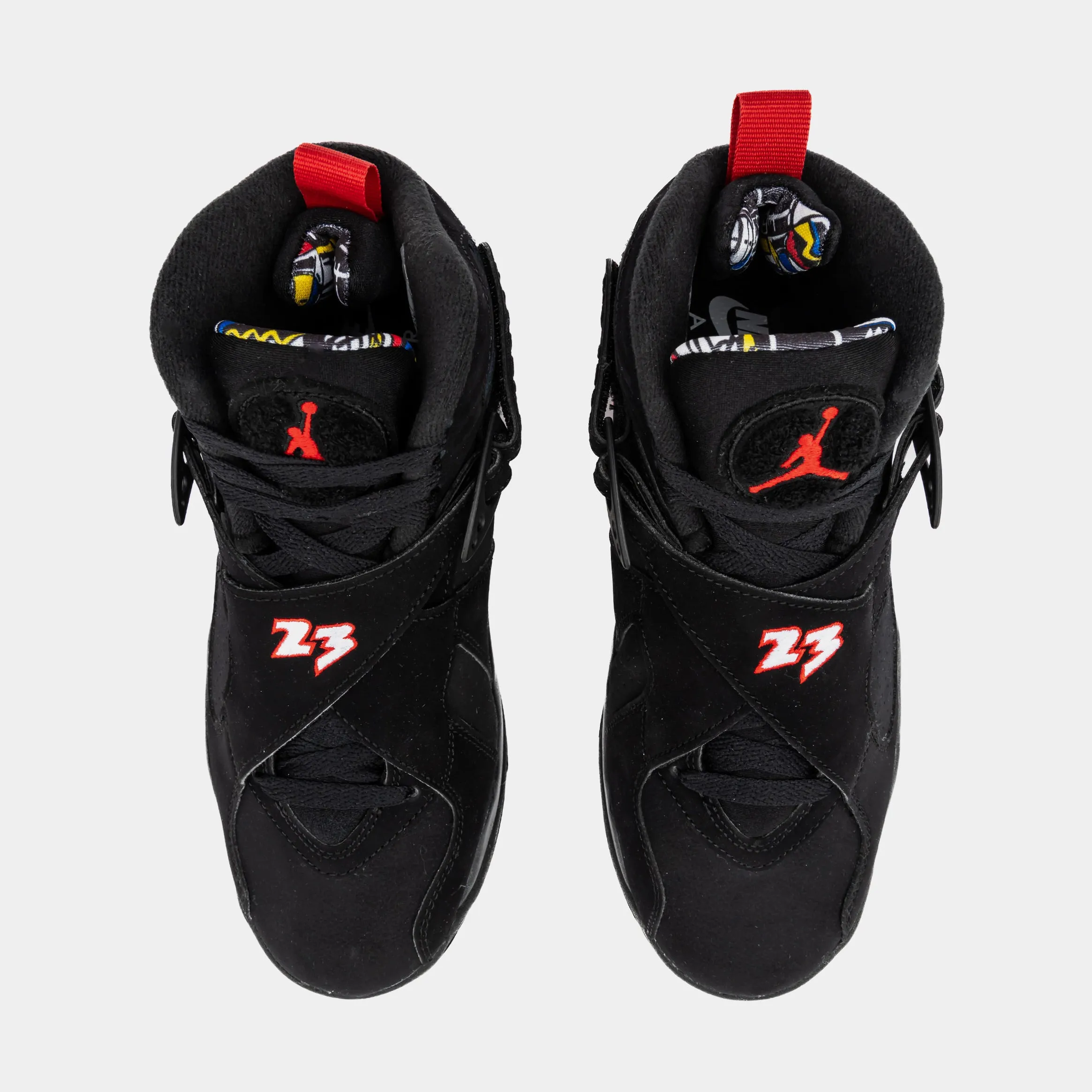 Air Jordan 8 Retro Playoffs Grade School Lifestyle Shoes (Black)