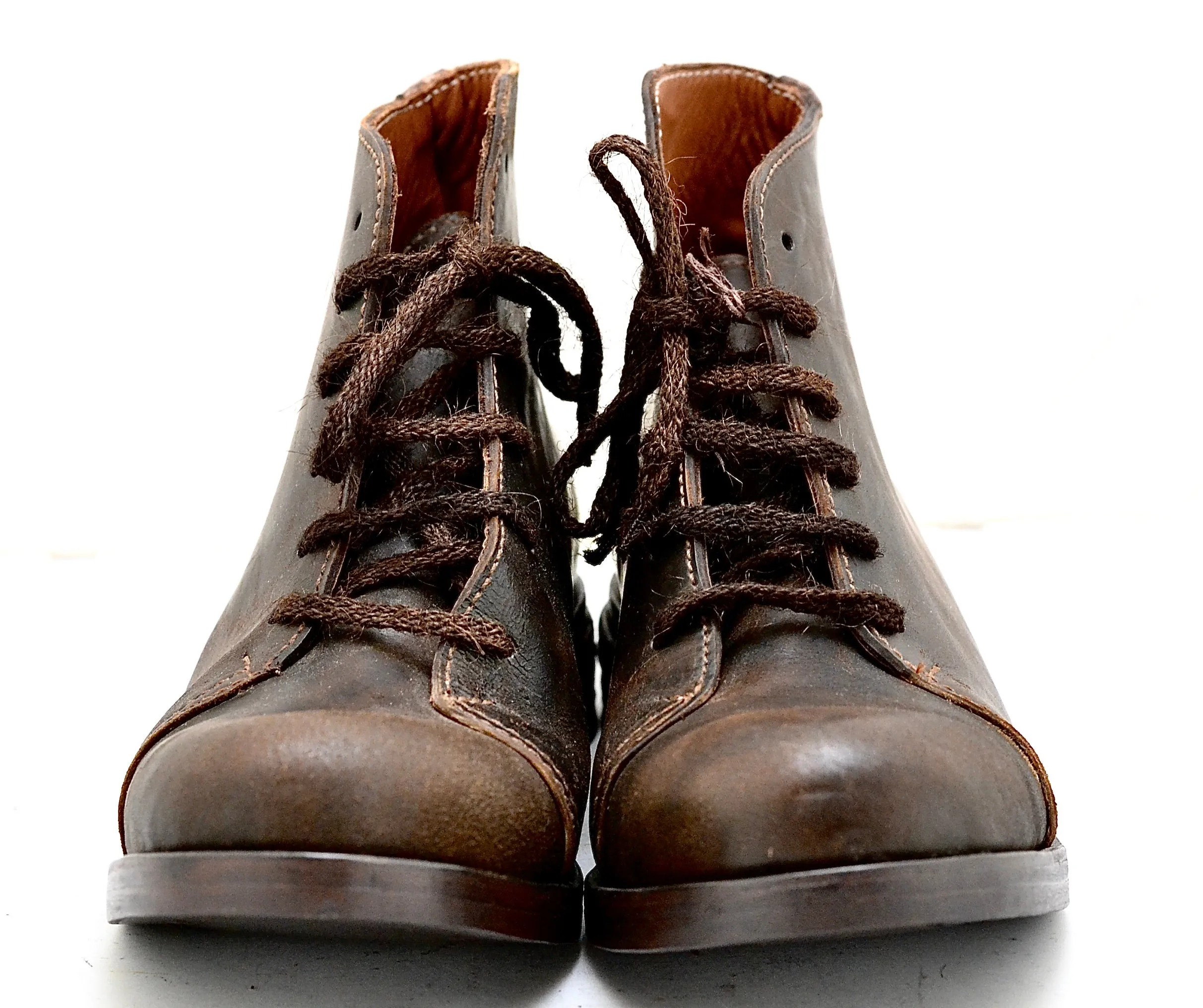 Asym derby boot  |  waxy choc | calf