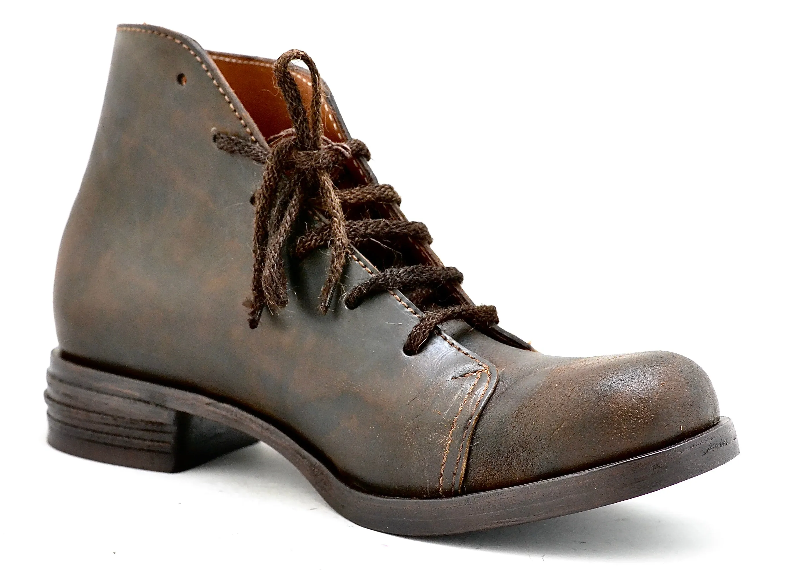 Asym derby boot  |  waxy choc | calf