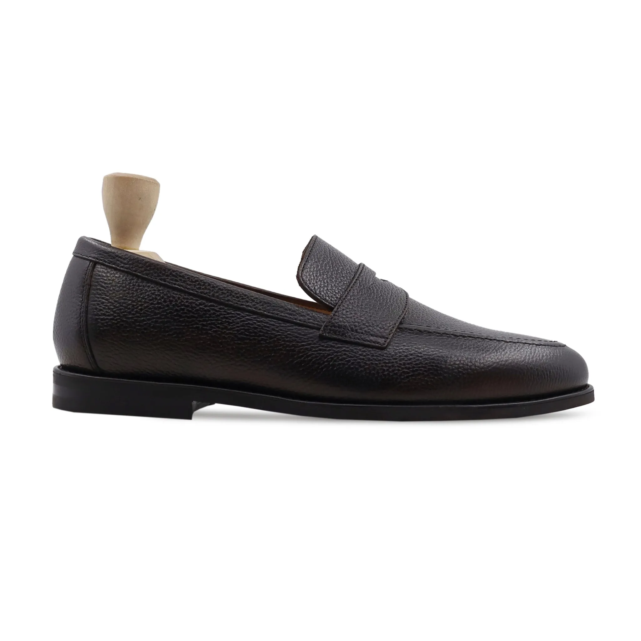 Barq - Men's Dark Brown Pebble Grain Loafer