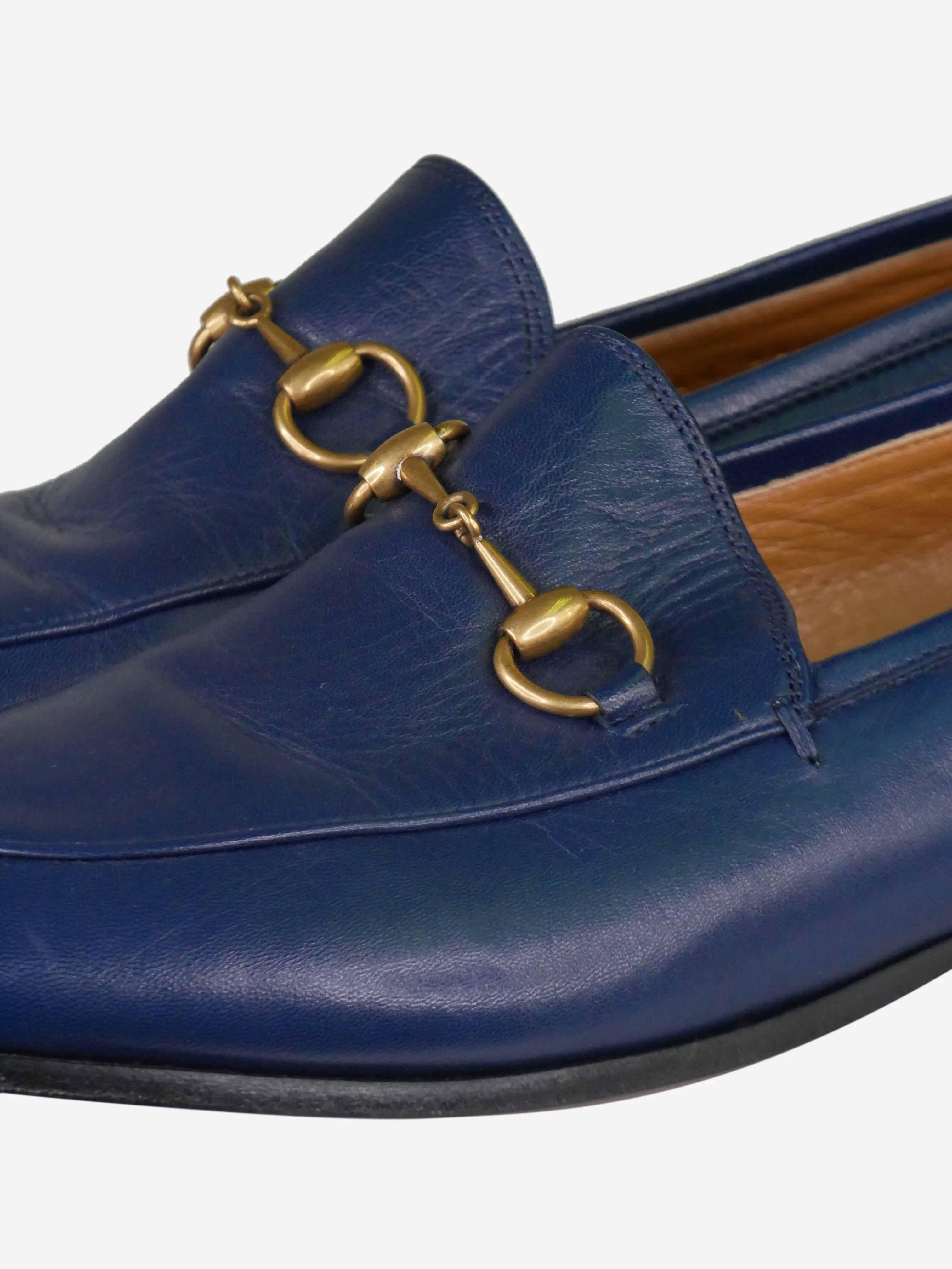 Blue Princetown horsebit loafers - size EU 36.5