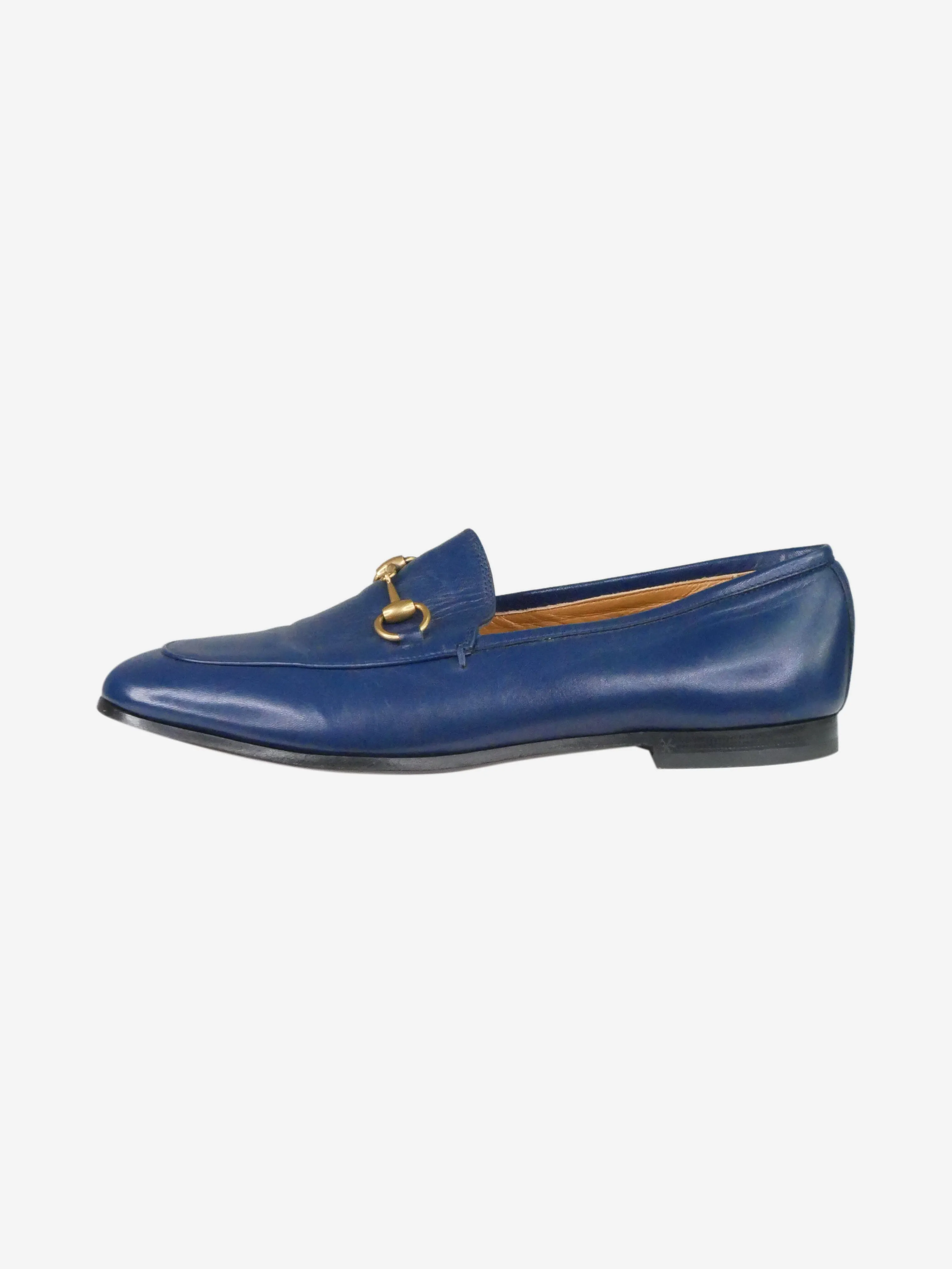 Blue Princetown horsebit loafers - size EU 36.5