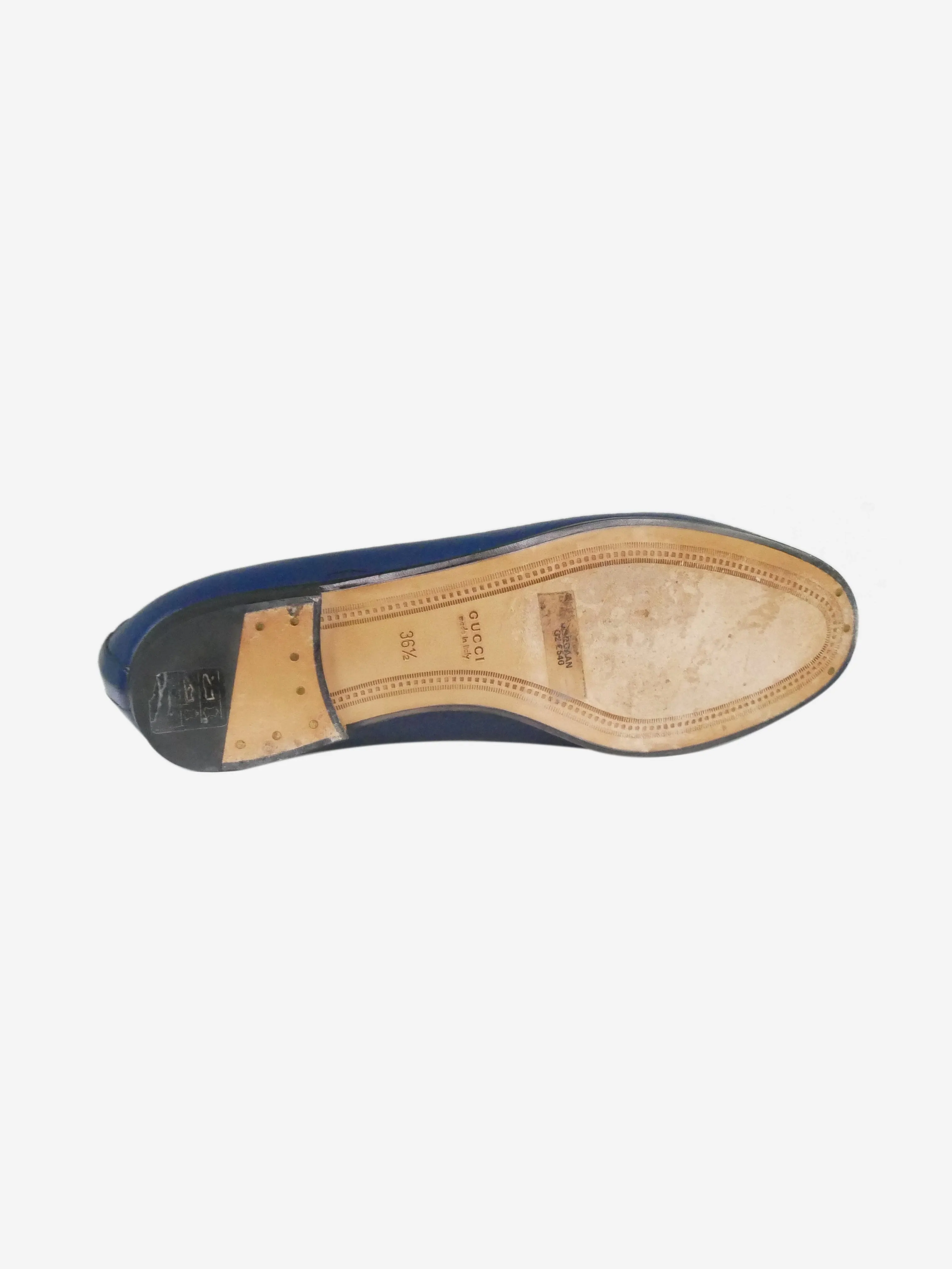 Blue Princetown horsebit loafers - size EU 36.5