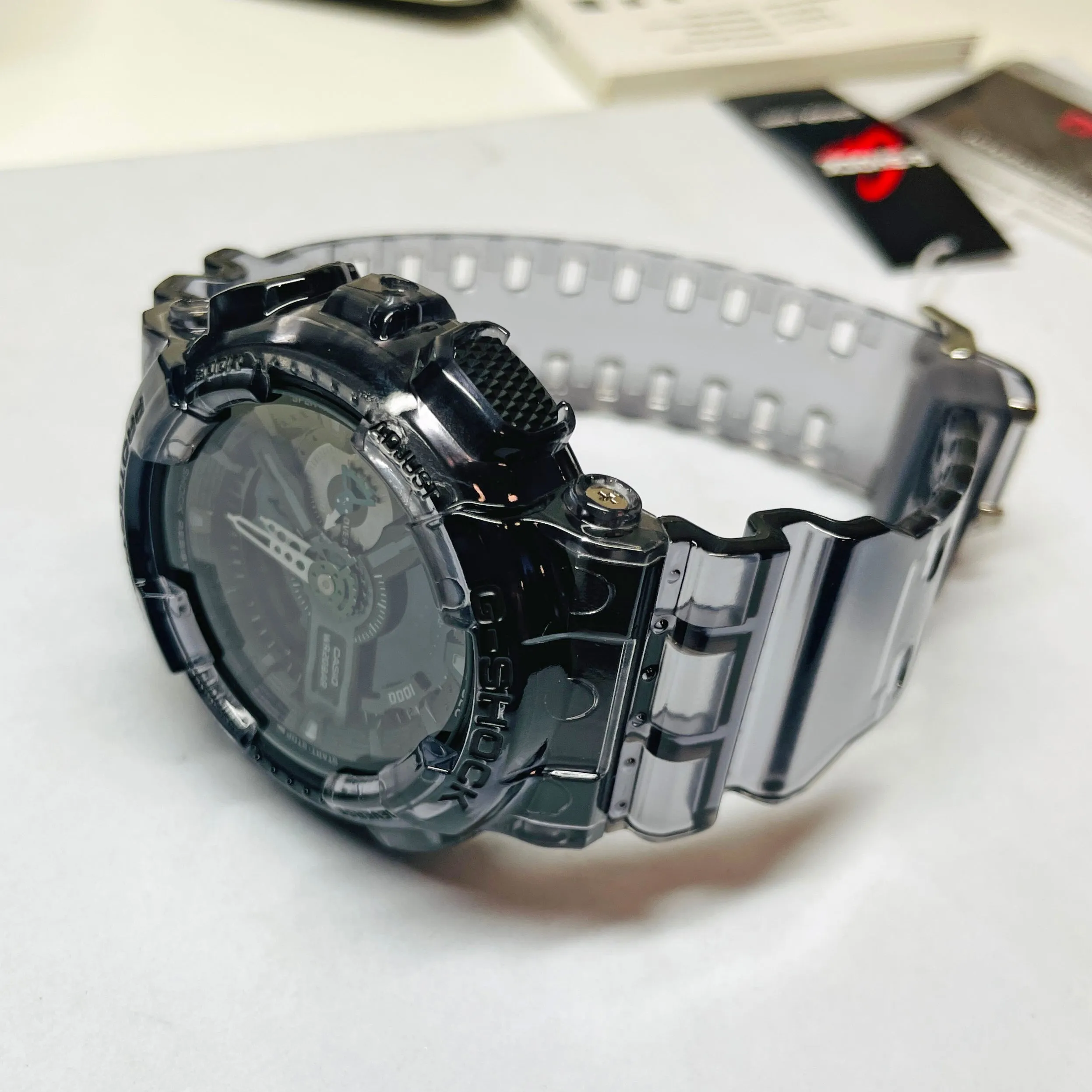 Casio G-Shock GA110SKE-8A Grey Clear Translucent Transparent Jelly Watch