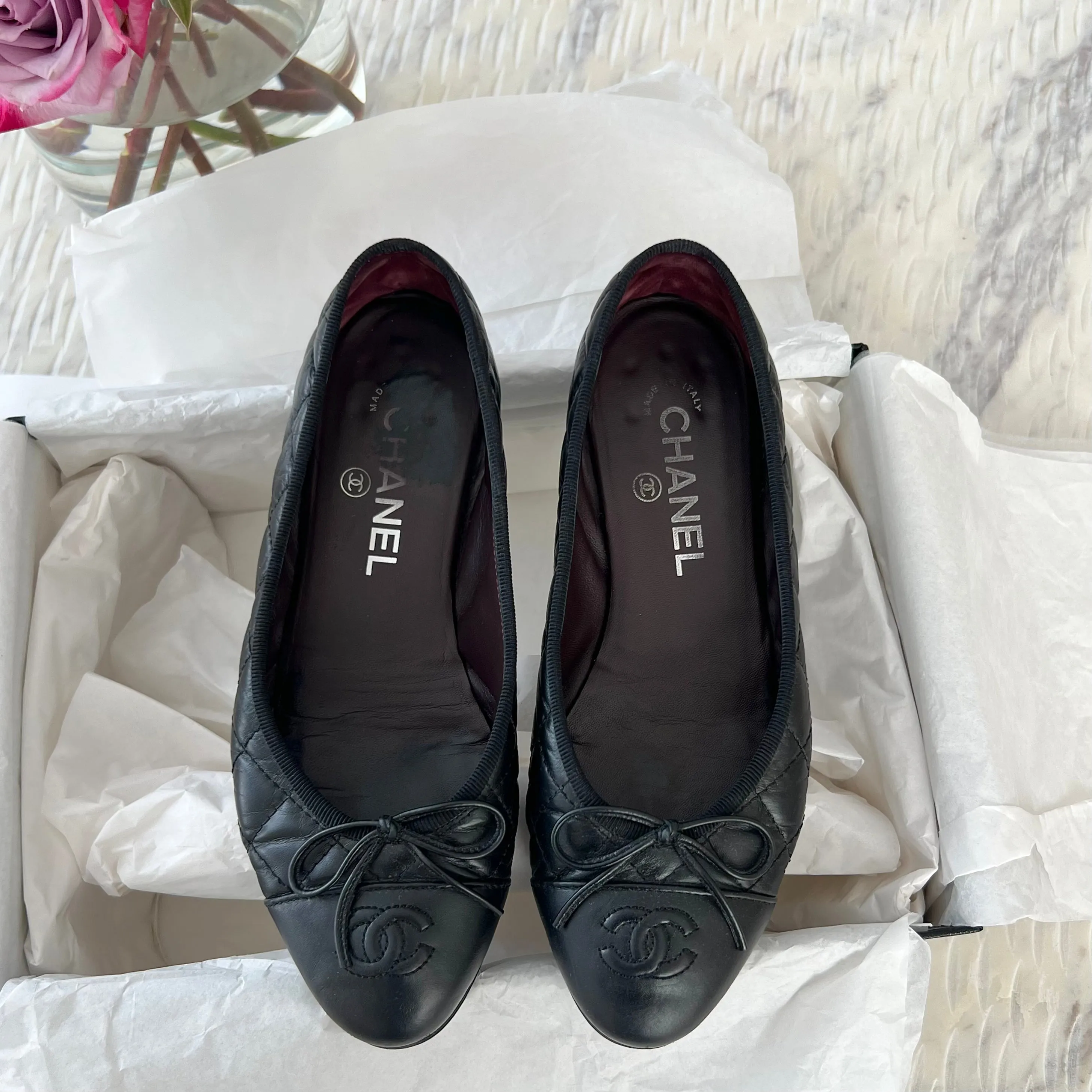 Chanel CC Ballet Flats