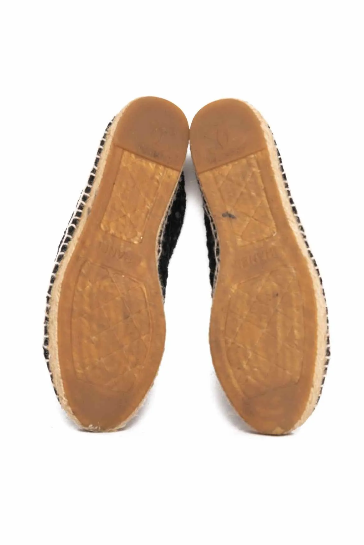 Chanel CC Logo Espadrilles Flats Size 5.5