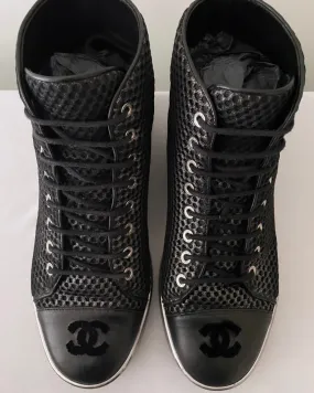 Chanel Mesh CC Hightop Sneakers