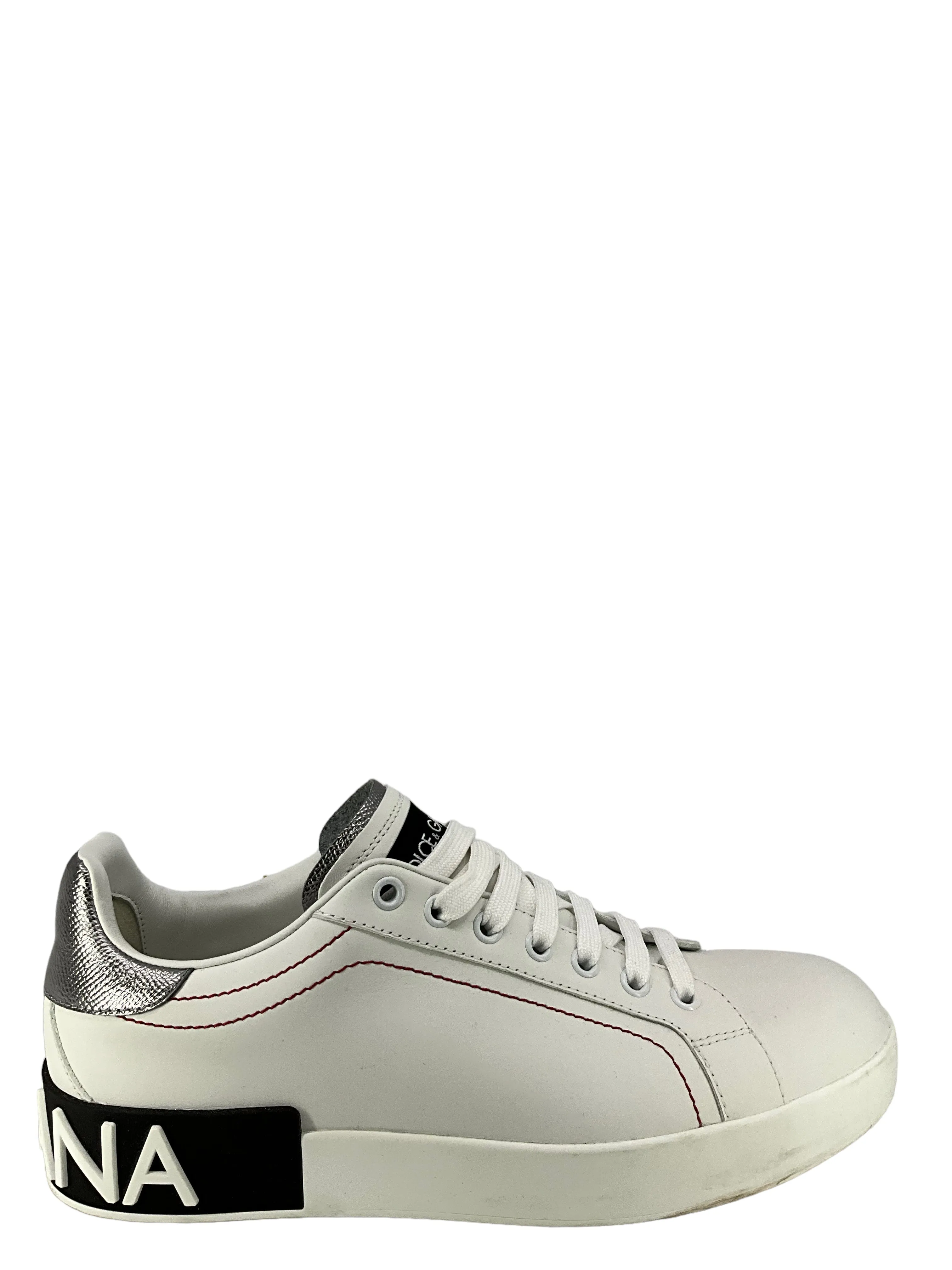 Dolce & Gabbana Portofino White Sneakers Size 40