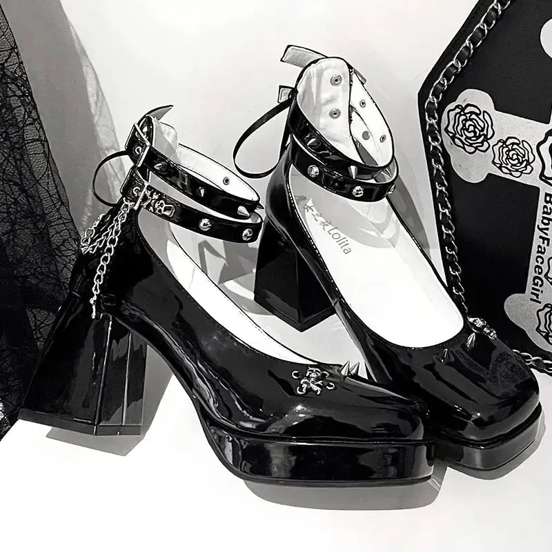 Elegant Theresa Black White Heels ON1524