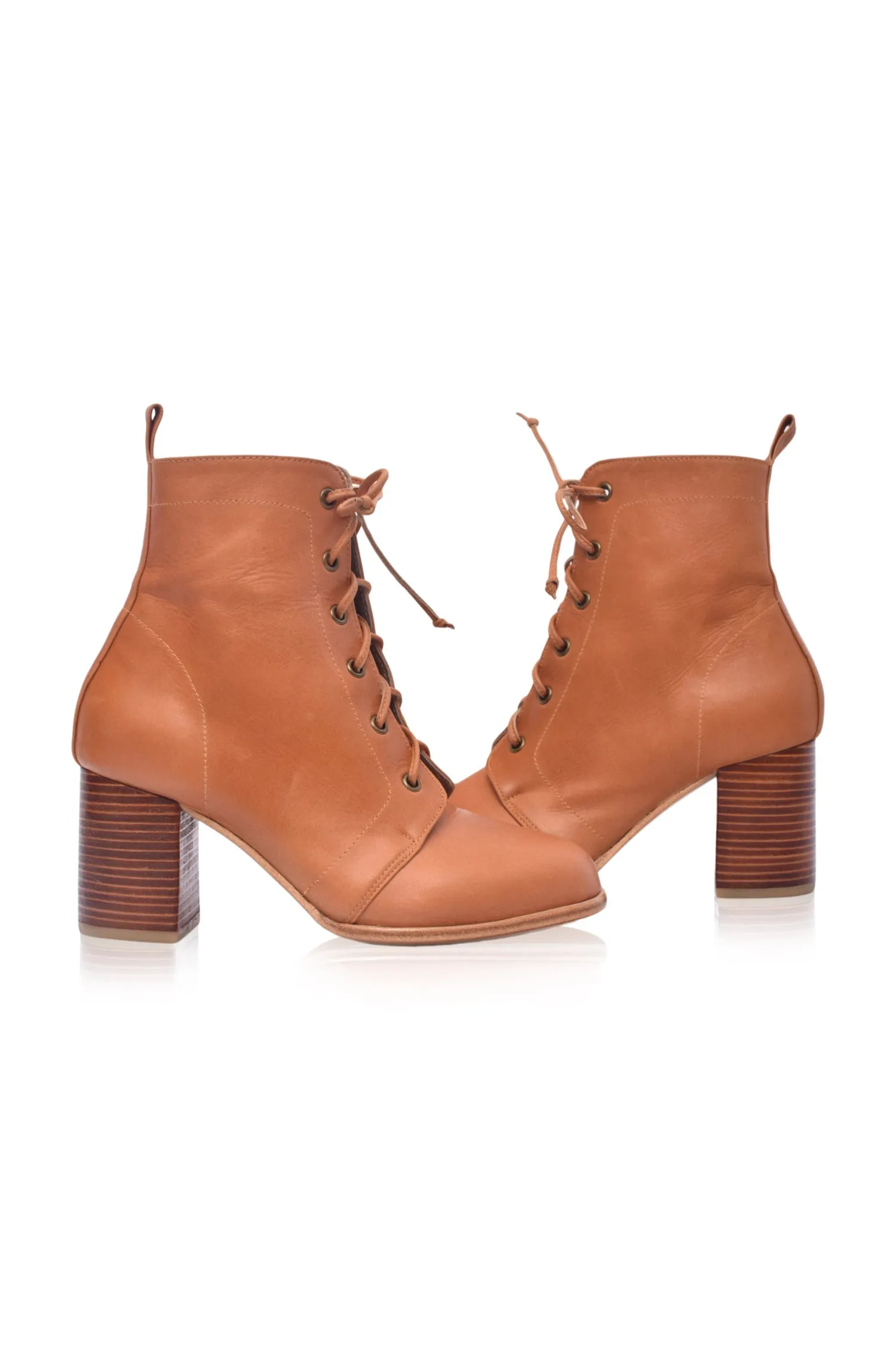 Giselle Leather Heel Booties