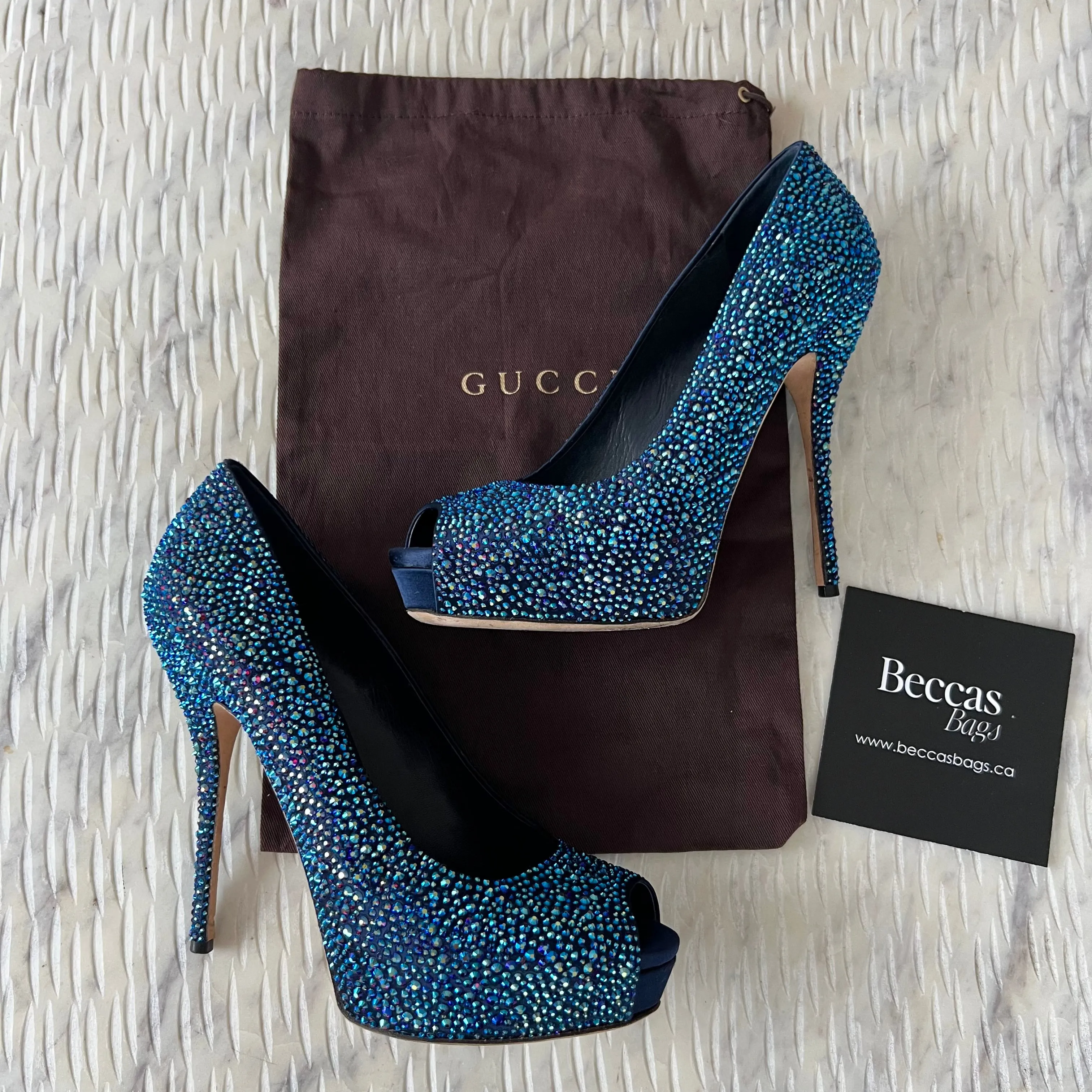 Gucci Strass Crystal Heels