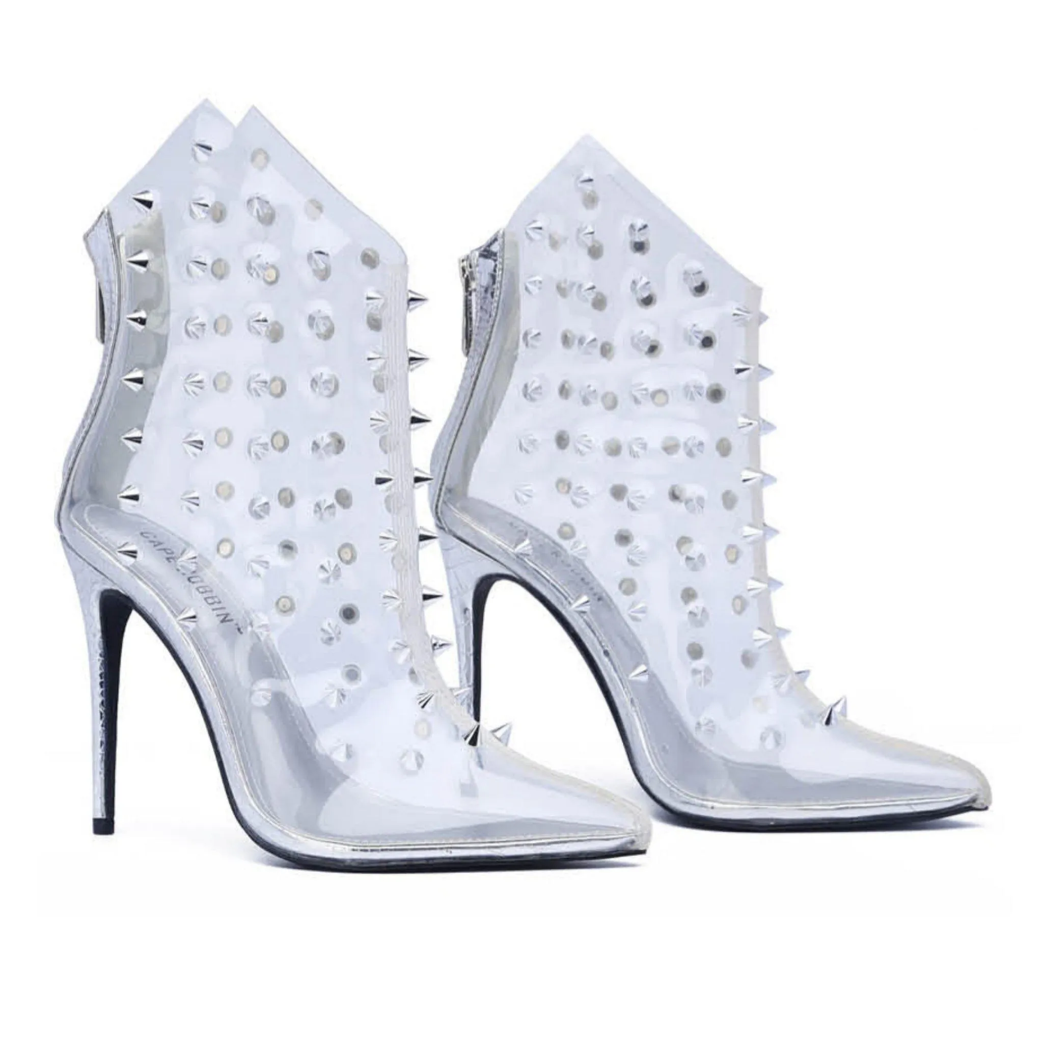 Jupiter Spiked Bootie - Silver