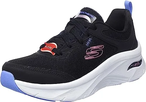 Ladies Skechers ArchFit D'Lux Trainers Black 149685 BKMT sale