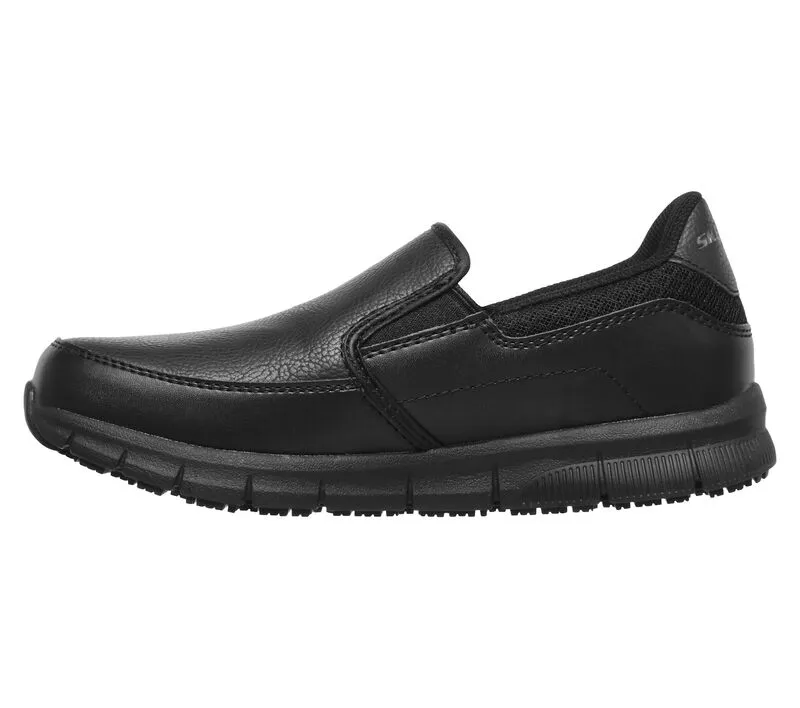 Ladies Skechers Work Slip on Shoes Slip Resistant Sole Memory Foam 77236 BLK sale