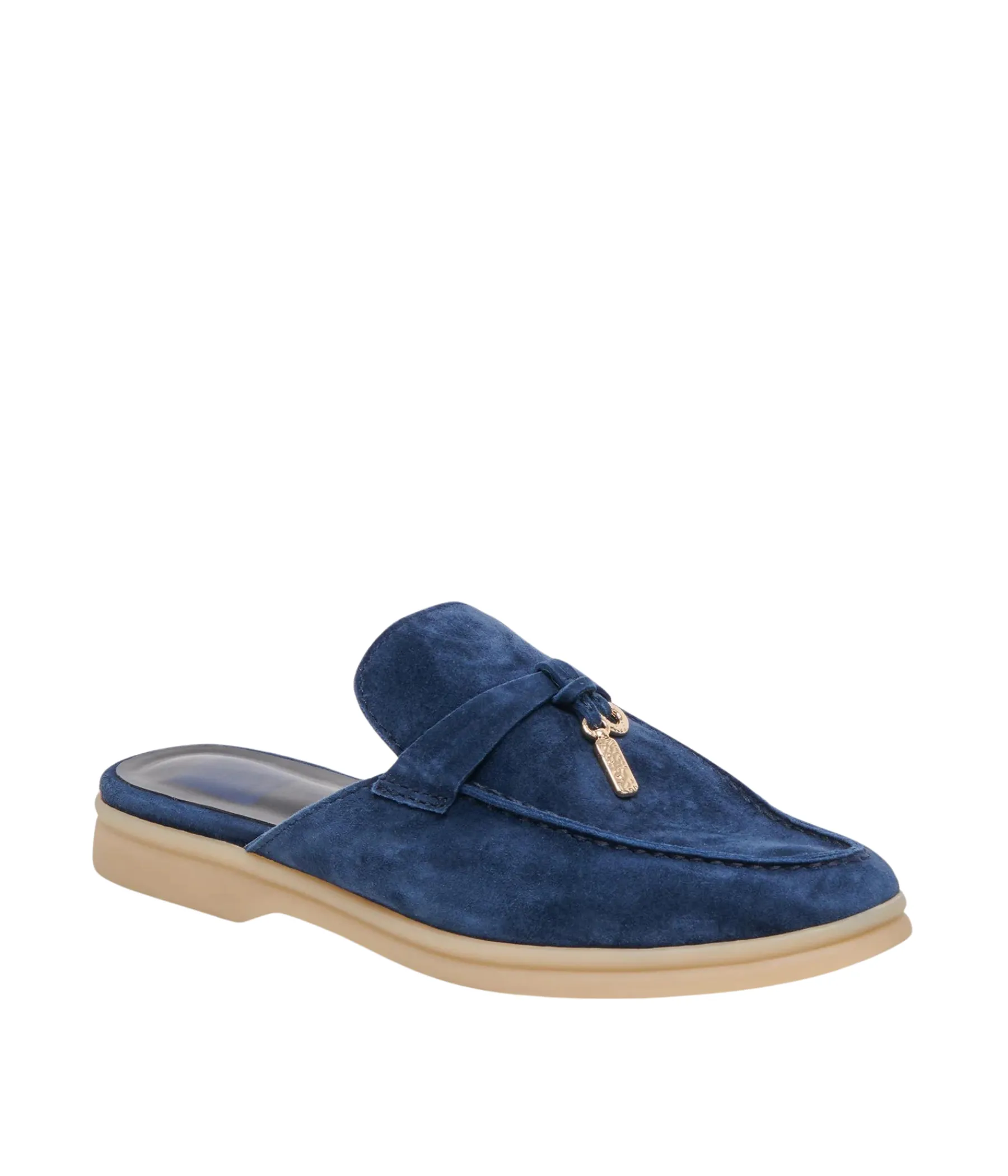 Lasail Flats in Navy Suede