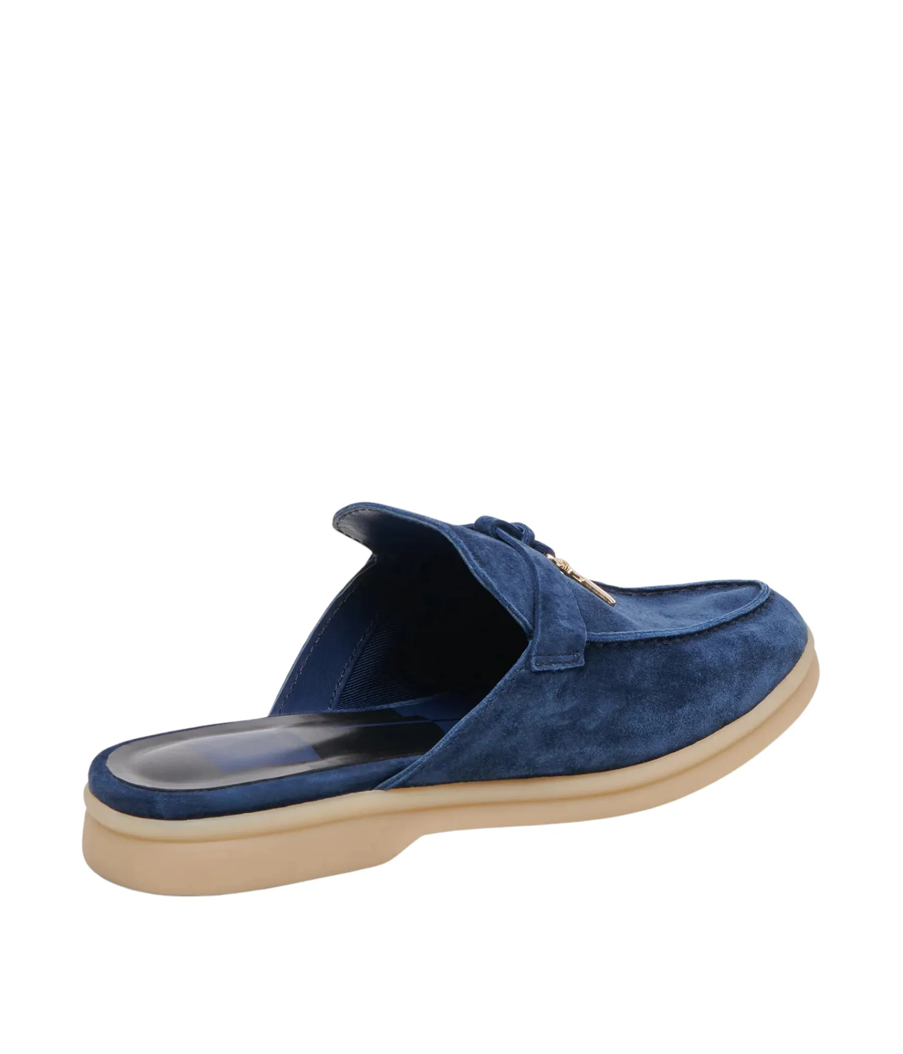 Lasail Flats in Navy Suede