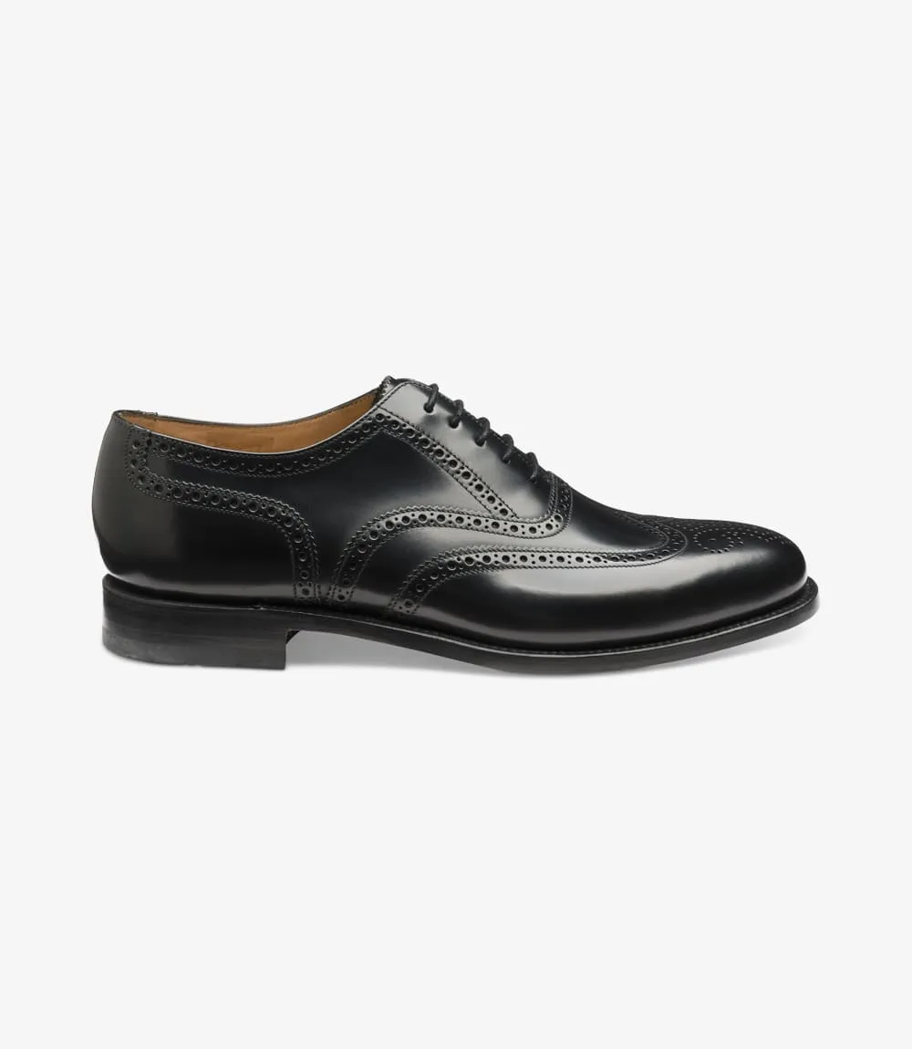 LOAKE  202B Polished Brogue - Black