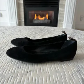 Louis Vuitton Uniform Black suede leather / Monogram Flats