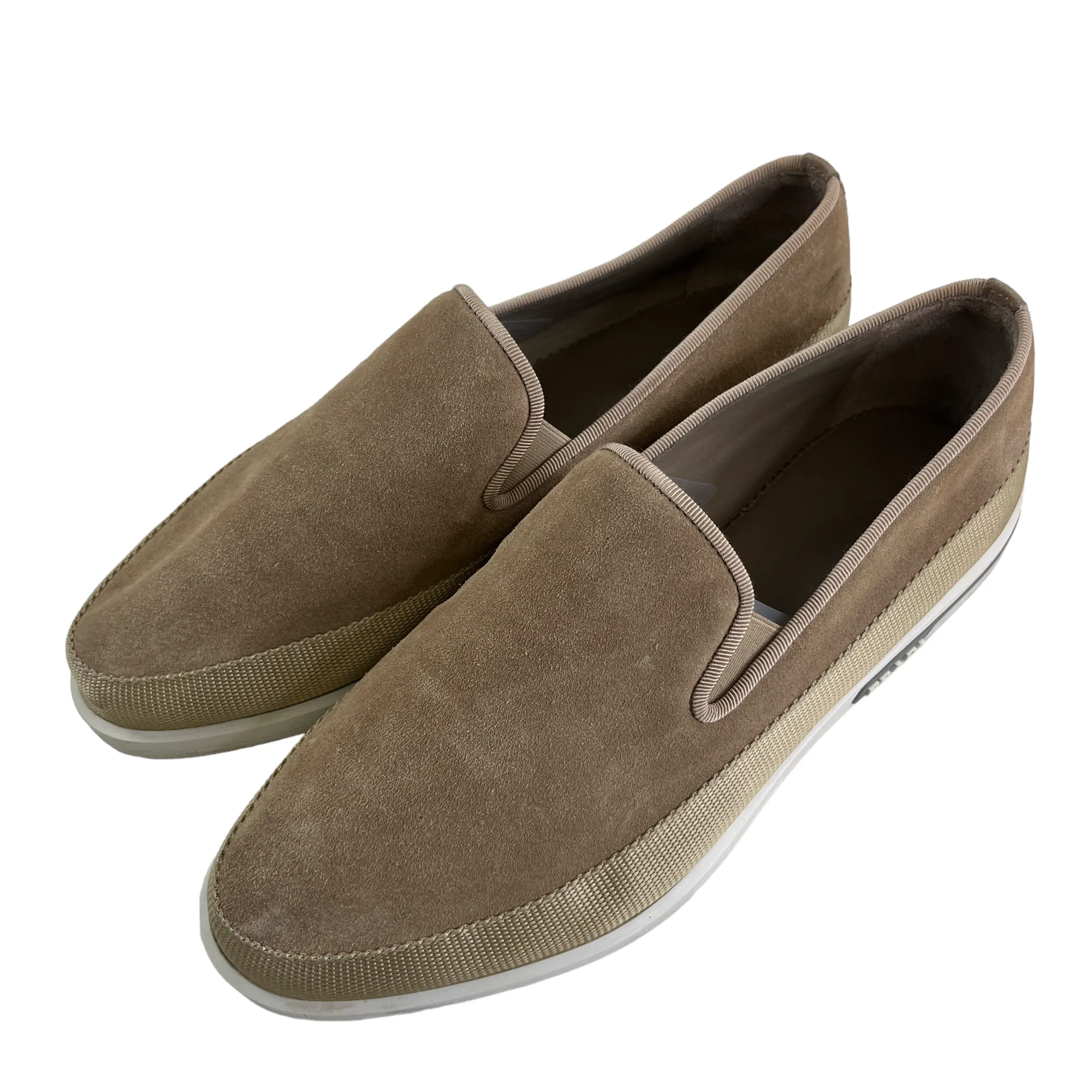 Men's Suede Loafers Beige Size EU 40 / UK 6