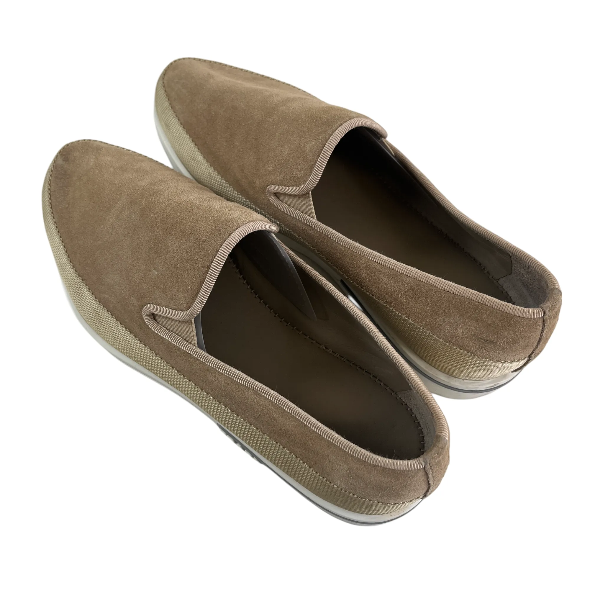 Men's Suede Loafers Beige Size EU 40 / UK 6