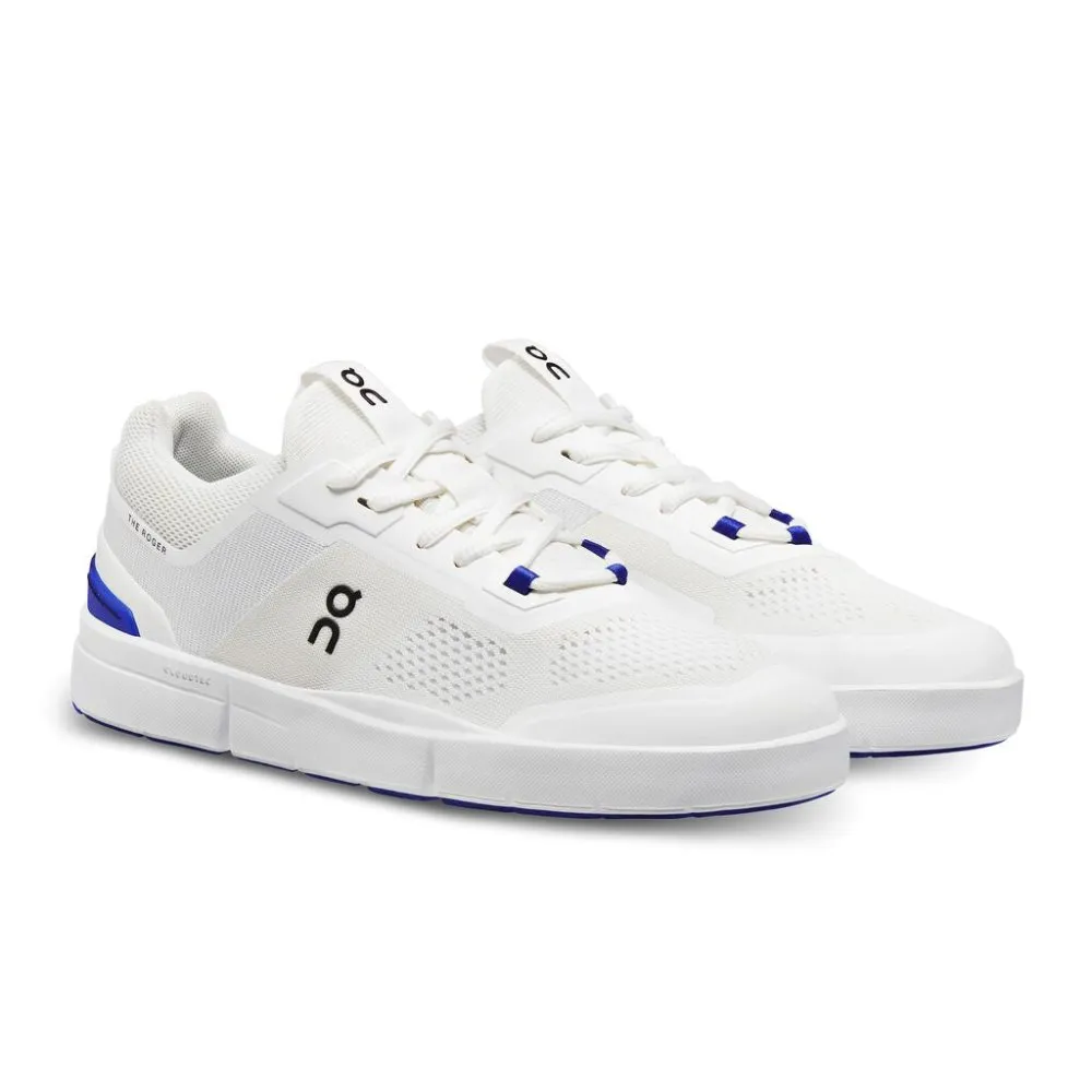 On Women's The Roger Spin Sneaker - Undyed-White/Indigo