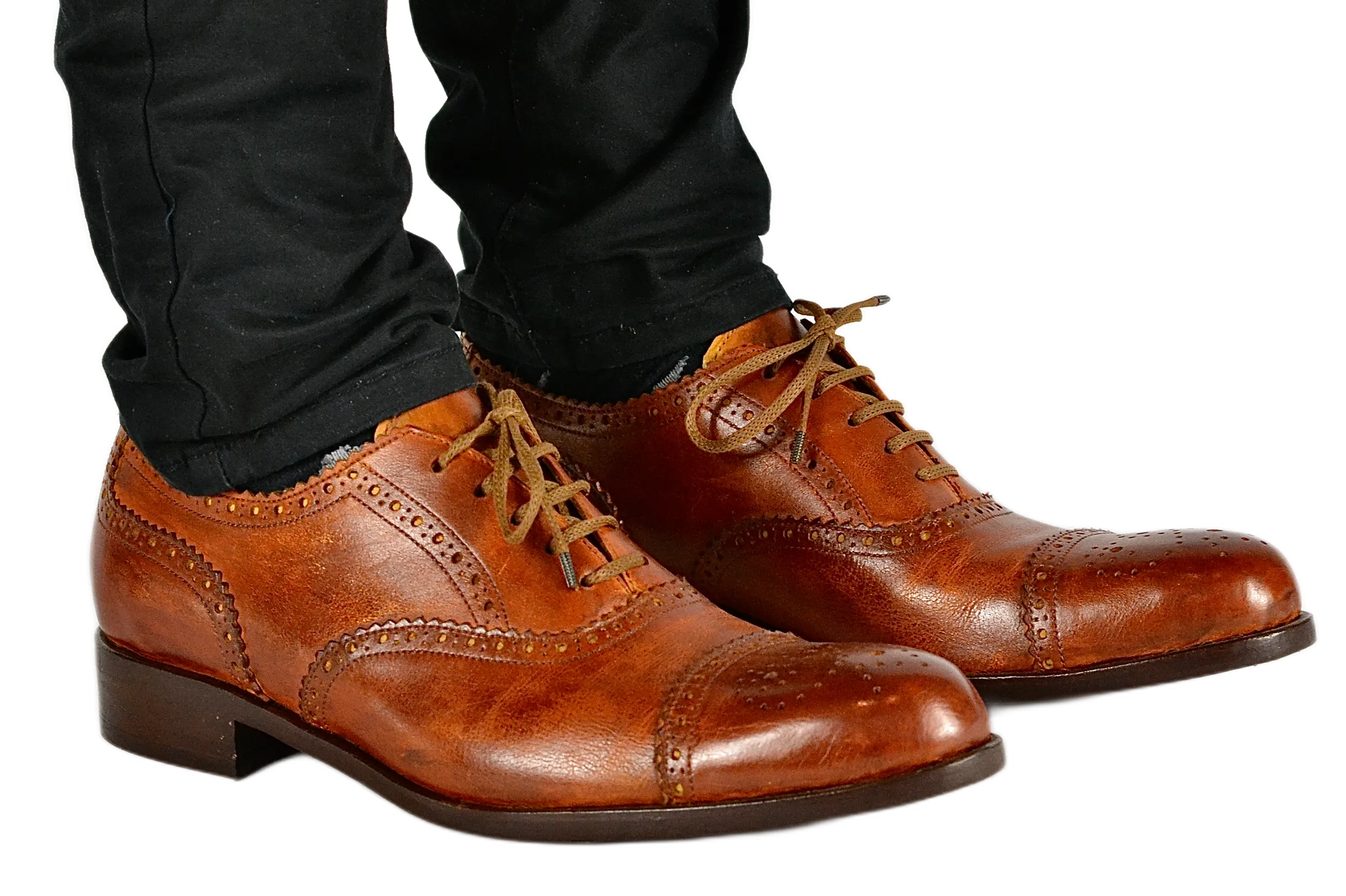 Oxford brogue  | Cognac | box calf