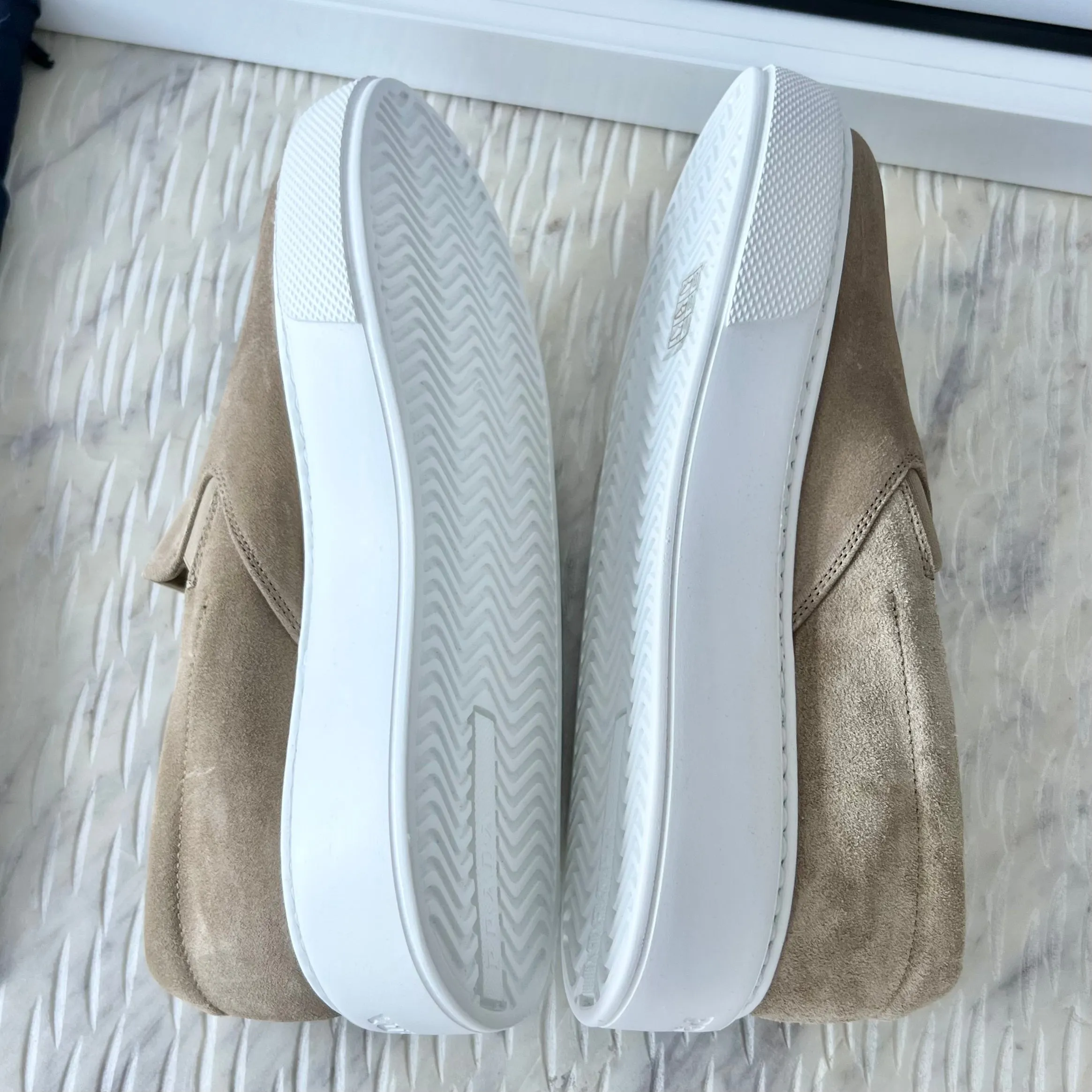 Prada Suede Slip On Sneakers