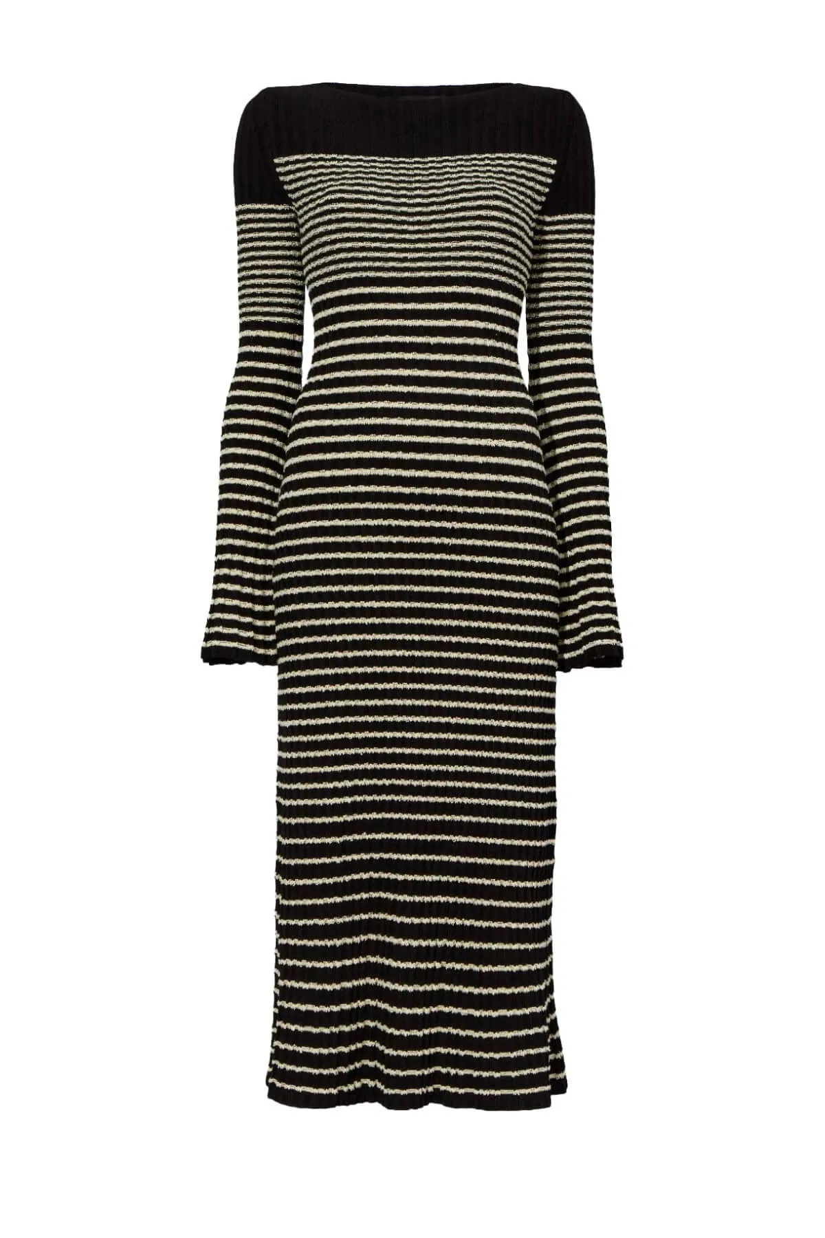 Proenza Schouler Boucle Mini Stripe Knit Dress - Black Multi