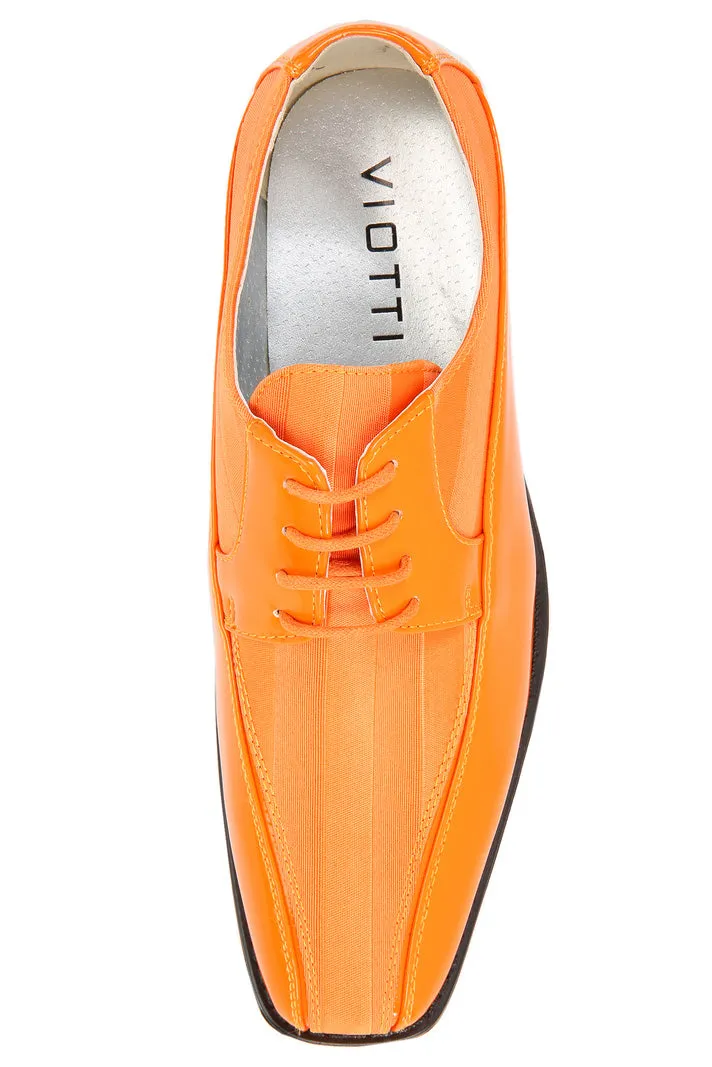 "179" Orange Striped Tuxedo Shoes