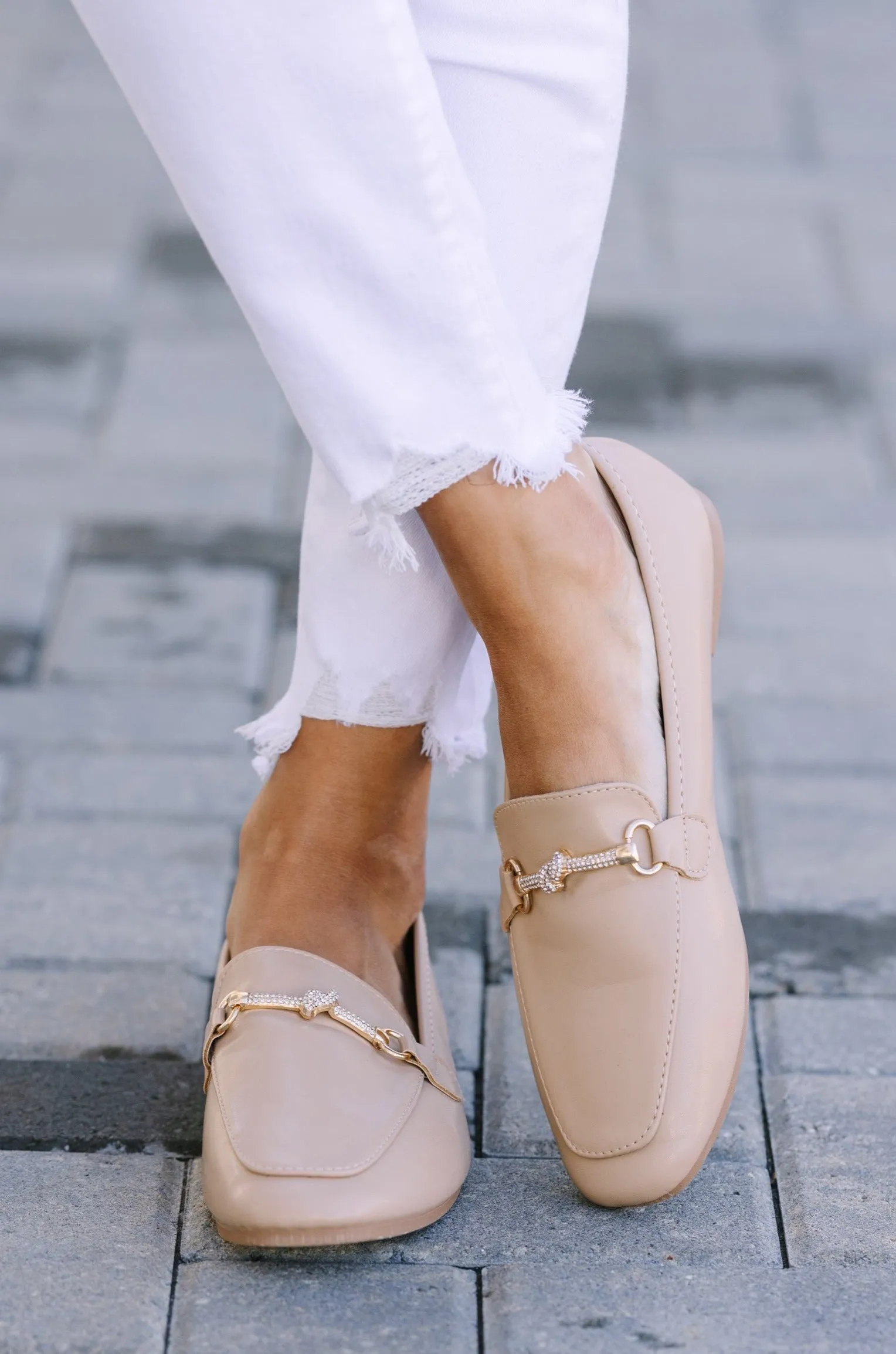 Stand Out Natural Brown Flat Loafers