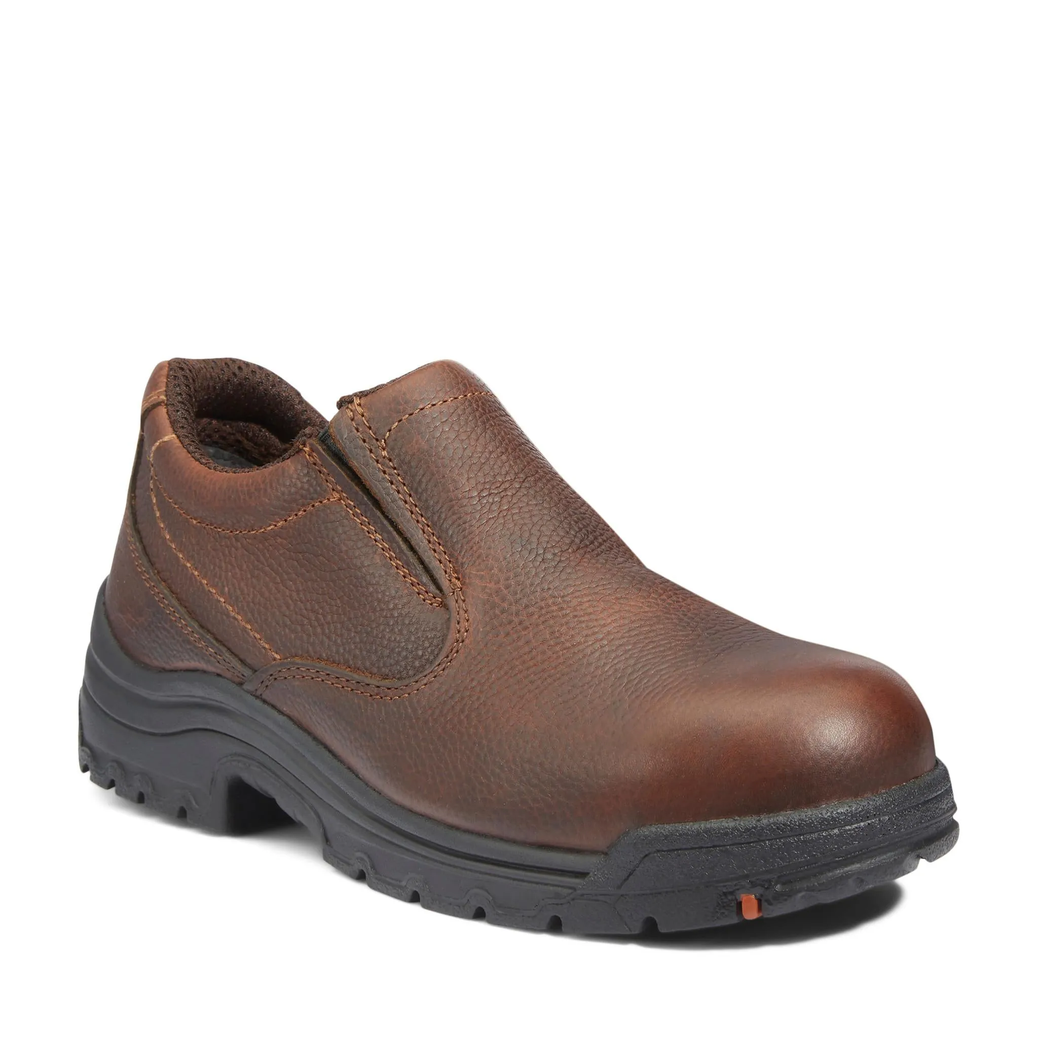 Titan Alloy-Toe Slip-On Work Shoe Light Brown