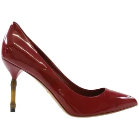 Women's Bamboo Patent Heels Red Size EU 39 / UK 6