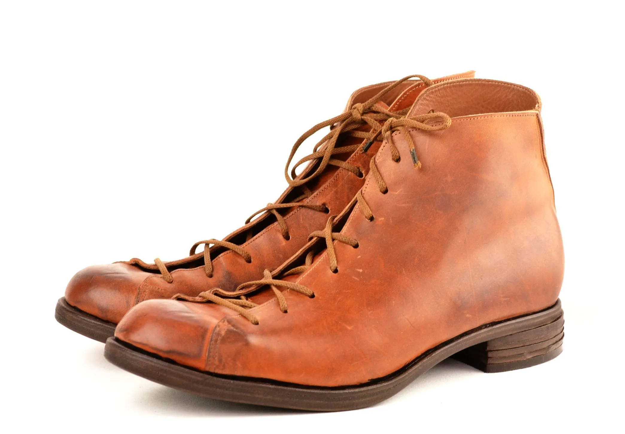 Wrestler boot  | reverse cognac cordovan