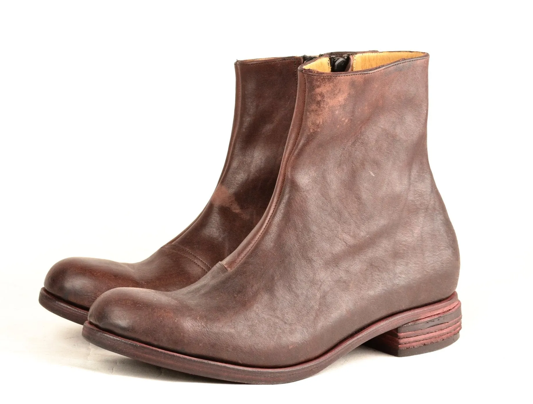 Zip Sided Boot  |  Burgundy Mustang